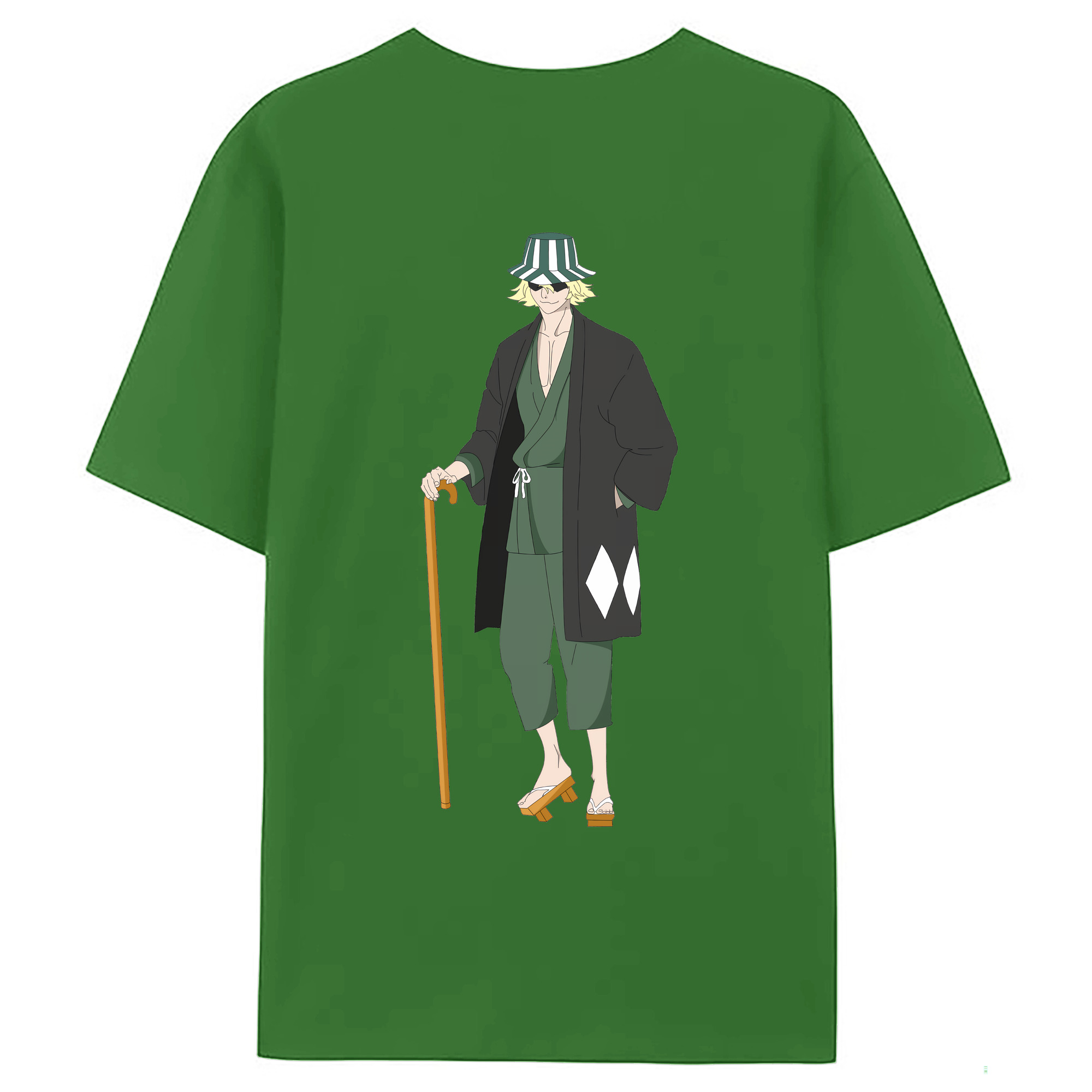 （画像用） "ブリーチ 浦原 喜助（うらはら きすけ） BLEACH Urahara Kisuke " レディース半袖Tシャツ(バックプリント)